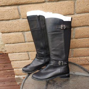 Vionic Country Storey Tall Boot Black Leather 7.5